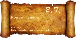 Rosta Tamara névjegykártya