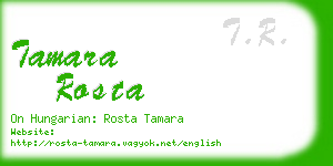 tamara rosta business card
